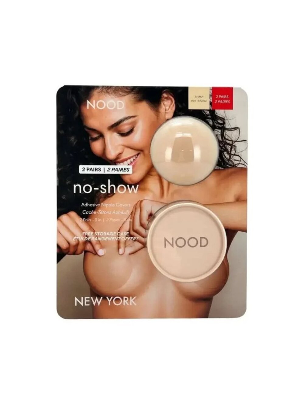 NOOD Women’s No-Show Adhesive Nipple Covers: 2 Pairs / Buff